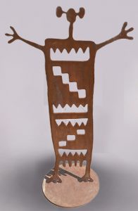 Navajo Maiden, Doug Weigel 47" x 28" patina, steel