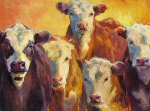 High and Low Heifers by Sarah Webber 36" x 48"