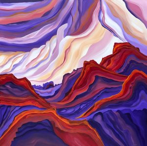 Storm Front Building by Judy Choate 48" x 48"