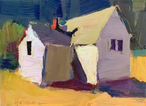 Dana Hooper, “August House”, 7 x 9”, oil, 