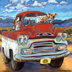 Happy by Connie Townsend 36" x 36"