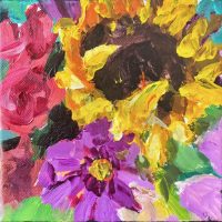 Sunflower Bouquet 2
Sarah Webber
6" x 6"
acrylic on canvas
$95