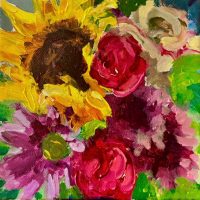 Sunflower Bouquet 1
Sarah Webber
6" x 6"
acrylic on canvas
$95