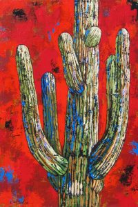 Fire in the Sky by Diane F Barbee, 36" x 24", acrylic on canvas