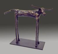 Leery Steer
Jim Budish
cast bronze
Available sizes:
9" - $2,975
48" - $23,975