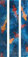 Koi II, I, III
Robert Charon
48" x 20" triptych
mixed media on panel
$2200