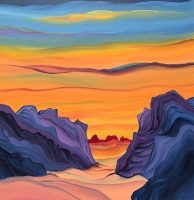 Purple Mountains
Judy Choate 
36" x 36"
acrylic on canvas
$2500