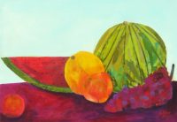 Melon Time
Patrick Coffaro 
18" x 26"
mixed media on canvas
$2000