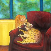 Cat Chat
Judy Feldman
20" x 20"
oil on canvas
$925