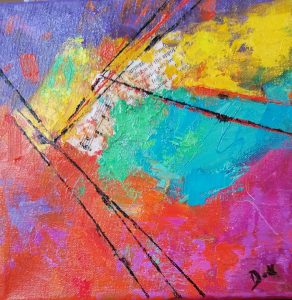 Allegro  by Frances Dodd, 8" x 8", oil on canvas