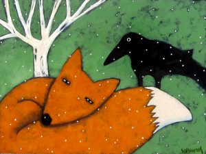 Red Fox by Jaime Ellsworth, 18" x 24", acrylic on panel