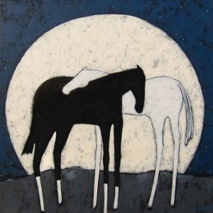 Moonrise by Jaime Ellsworth, 36" x 36", acrylic on canvas, $2700