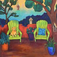 Green Chairs and Koa
Judy Feldman
24" x 24"
oil on canvas
$1250