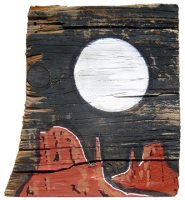 Monument Valley at Night
Ryan Hale
7.75" x 7.5"
acrylic on found wood
$75