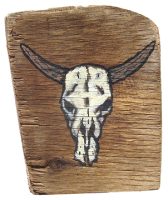 Cowskull
Ryan Hale
4.75" x 4"
acrylic on found wood
$45