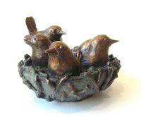 The Wren Party 
Barbara Duzan
4.5" x 7" x 7"
bronze
$2200