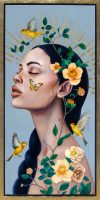 Crown Chakra
Andrea Peterson 
38" x 20"
oil and gold leaf on canvas
$2100
