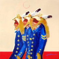 3 Coyotes
Jim Nelson
16" x 16"
acrylic on panel
$1150