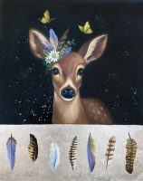 My Deer
Andrea Peterson
30" x 24"
oil and silver leaf on canvas
$2200