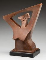 Emma 
Wayne Salge
20" h x 16" w x 9" d
cast bronze
$7300