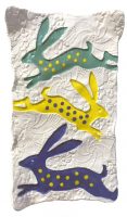 Pokka Dotta Rabbit Race - Race 3
Jill Smith
12" x 7"
mid range ceramic with colored underglazes
$98