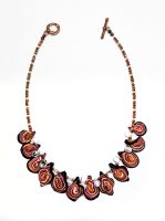 Copper Petals
Adriana Walker
polymer clay, copper and glass beads
$118