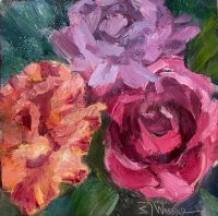 Bouquet Study - Three Big Blooms
Sarah Webber
6" x 6"
oil on panel
$95