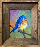 Balancing Blue Bird
Sarah Webber 
14.5" x 12.5"
acrylic on canvas
$695