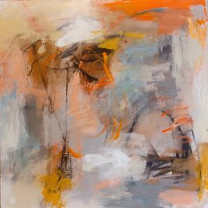 Abstract by Debora Stewart, 24" x 24", acrylic on canvas