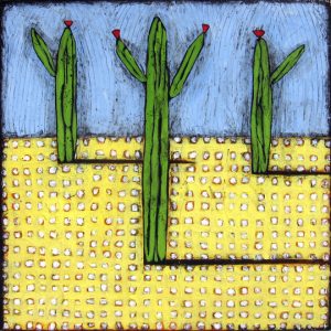 Desert Yellow 1 by Nancy Pendleton, 24" x 24", mixed media, $1750