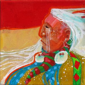 Earth Mother by Jim Nelson, 8" x 8", acrylic on canvas