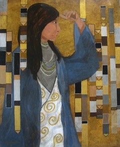 Looking for Klimt by Melissa Johnson30" x 24" Mixed Media