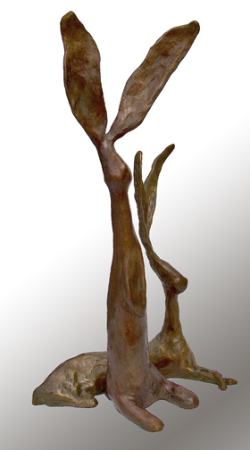 Chauncy and AbbyJim Budish Cast bronze by