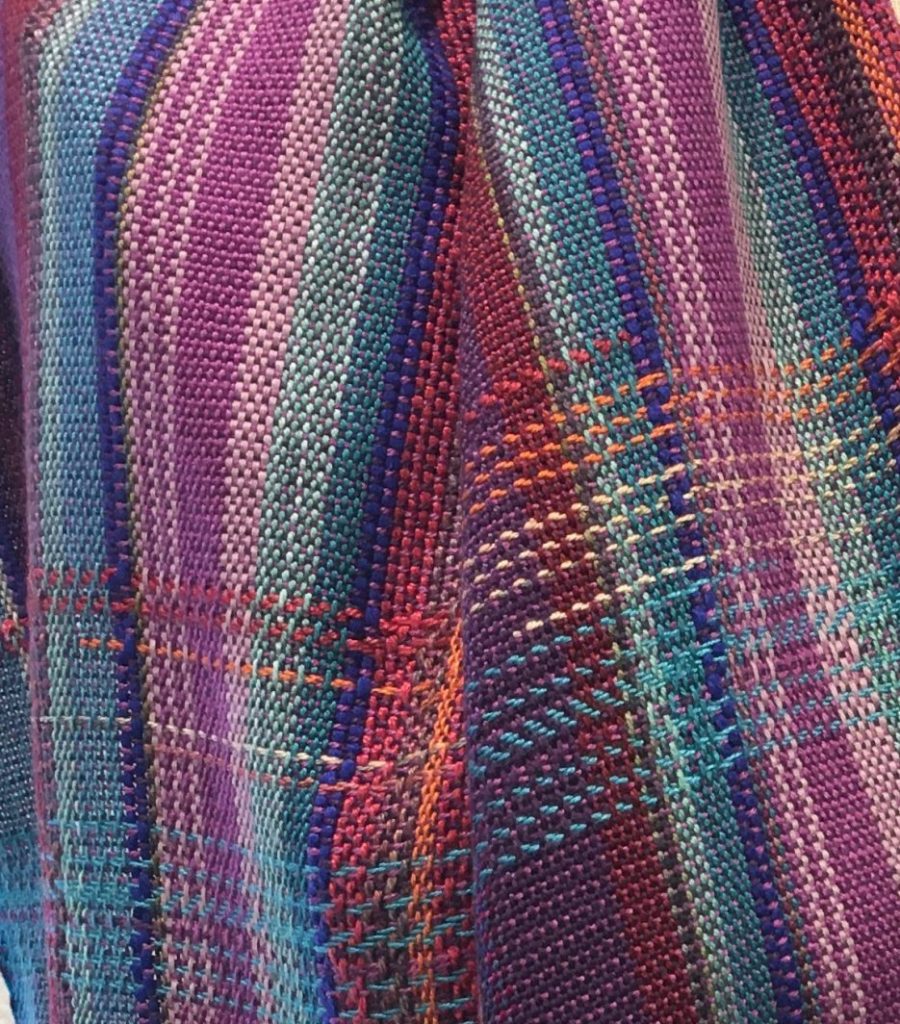 Judith Shangold Hand woven shawl detail by
