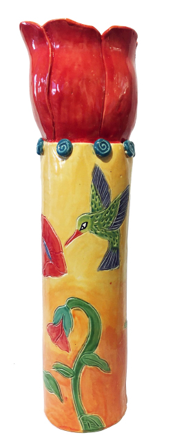 Yellow Poppy Vase by