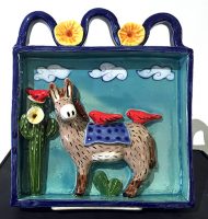 Donkey with Red Birds Shadow Box
Robin Chlad
7-1/4" x 8"
ceramic
$325