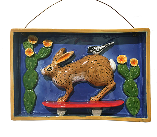 Skateboard Jack Rabbit Shadow Box by