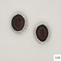 Sterling Silver Natural Geode earrings 
on SS posts & backs
$185