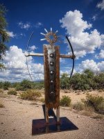 Petroglyph Wheel Head
John Benedict
89" x 49" x 24"
steel
$5900