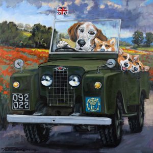 English Foxhound at Ease by