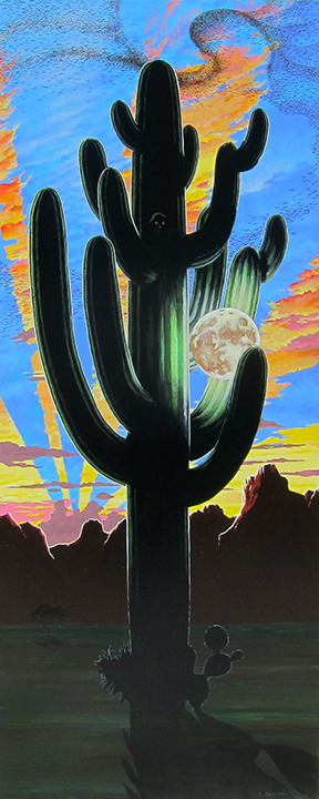 Moonlit Saguaro by
