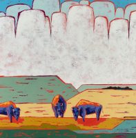 Three's a Crowd
Dianna Fritzler 
20" x 20"
oil and cold wax on panel
$1100