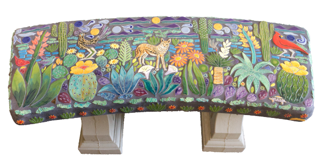Mountain Desert Garden Bench by