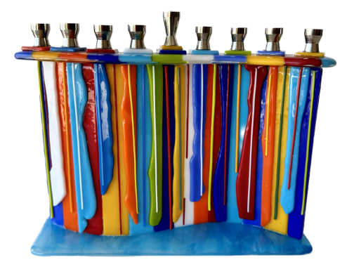 Candle Drip Menorah by