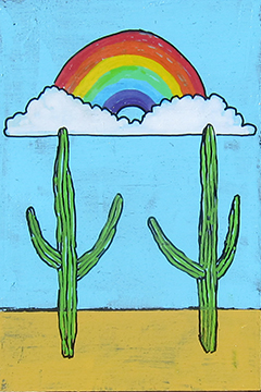 Rainbow Saguaros by