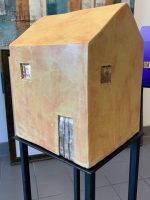 Variegated yellow gold  satin finish
David Manje
48 ½ by 9 ½ X 9 1/4
stoneware ceramic
$600