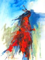 Echos of Fiery Stride
Jeremy Serna
32" x 24"
acrylic on canvas
$2100