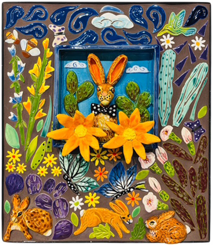 Bunny Garden Mosaic by