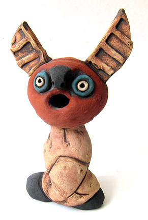 Red Face Figure by